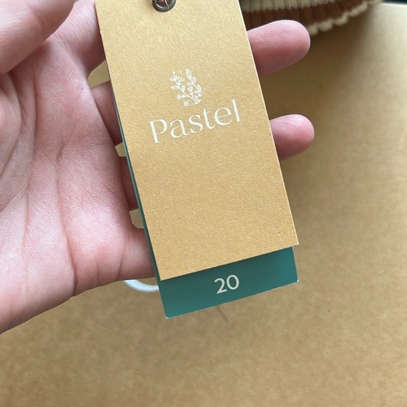 Pastel Brown and White Striped Turtleneck Sweater - Picture 4 of 5